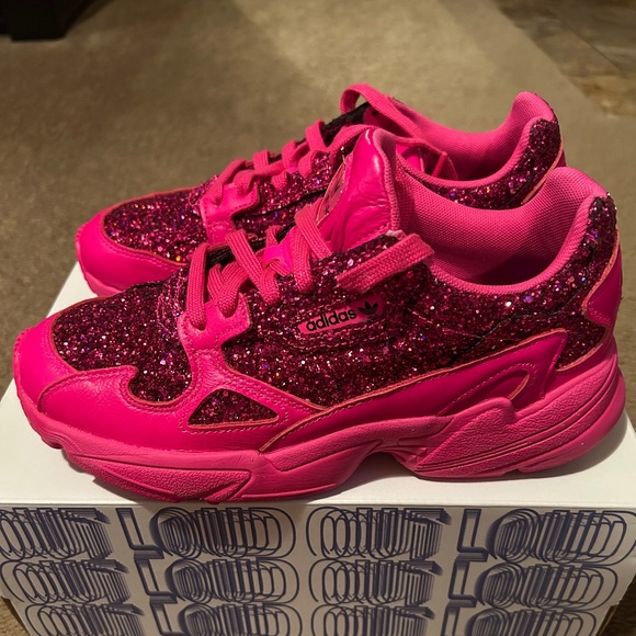 Adidas Falcon Shock Pink Glitter Rose - Picture 1 of 4